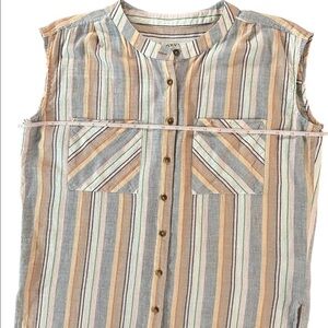 ORVIS WOMENS STRIPED LIGHTWEIGHT TUNIC VERY OVERSIZED SMALL